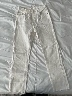 Levi’s 501 White Straight-Leg Jeans